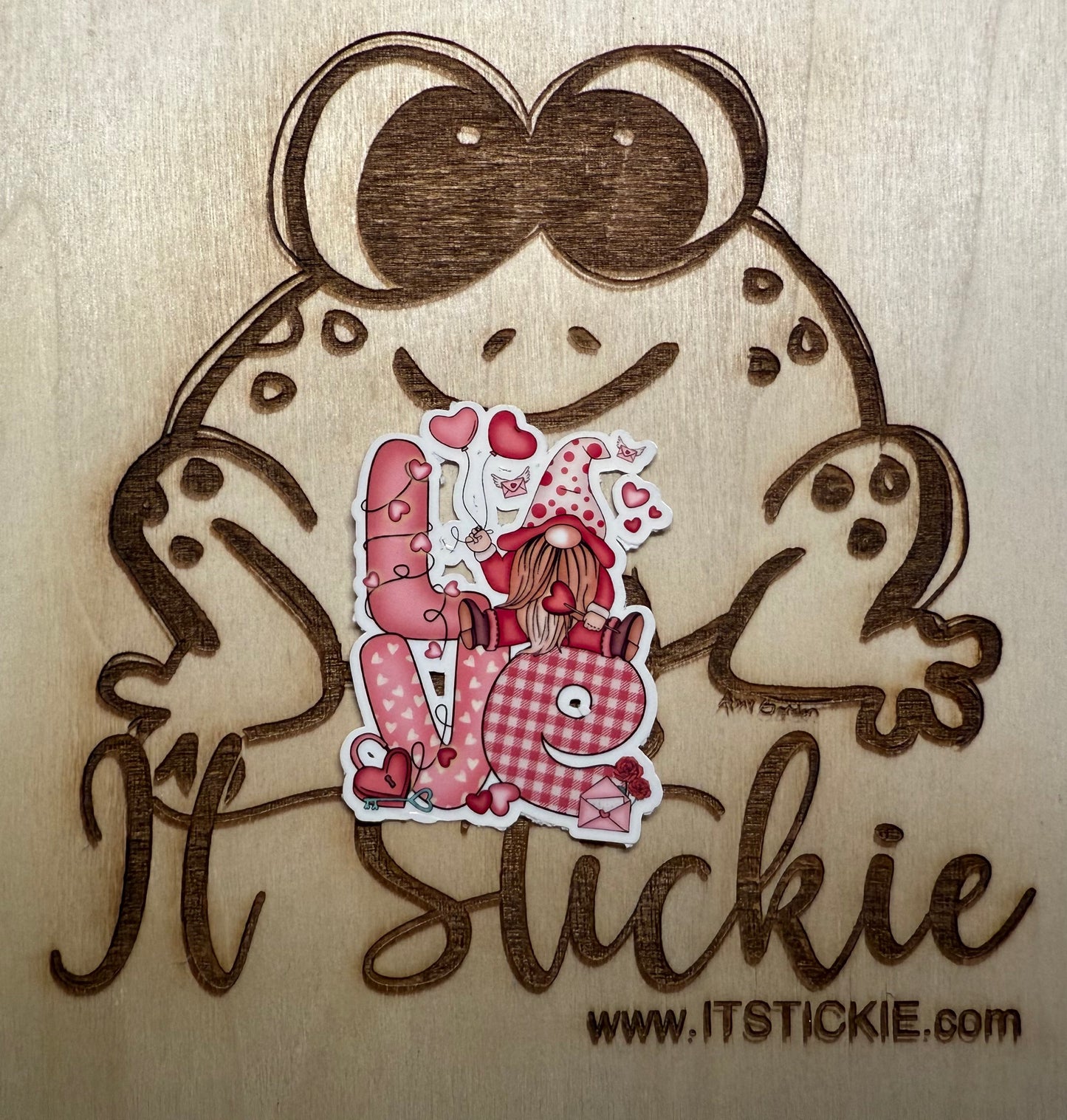 Valentine's Day Love Gnome Sticker image 0