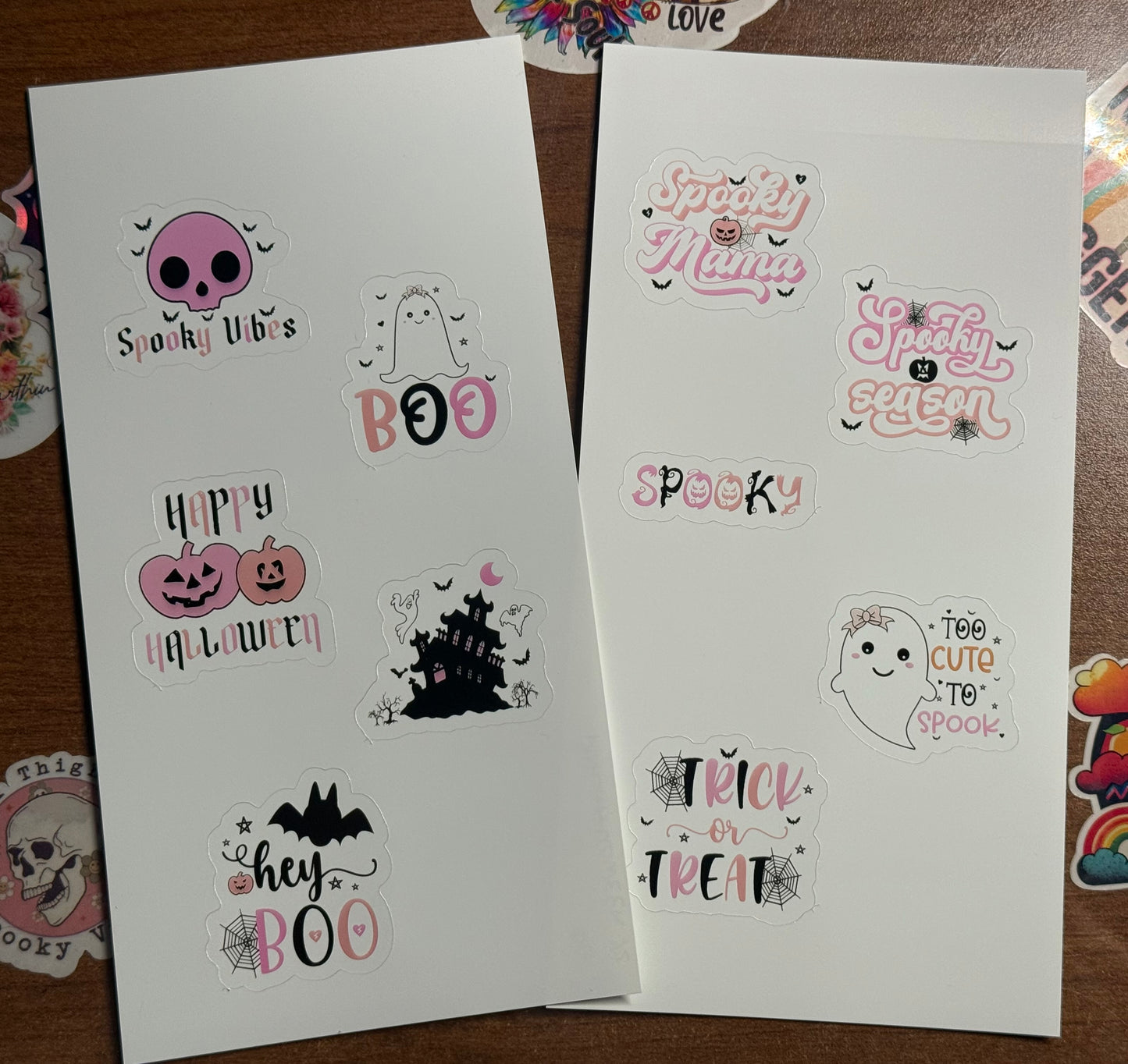 Pink Halloween Stickers