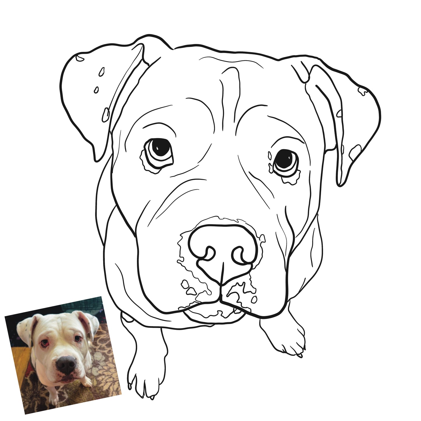 Custom Digital Pet Line Art – Minimalist Pet Portrait image 1