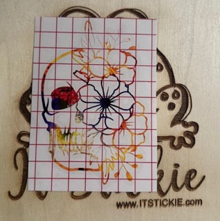 Flowers & Skull Decal image 1