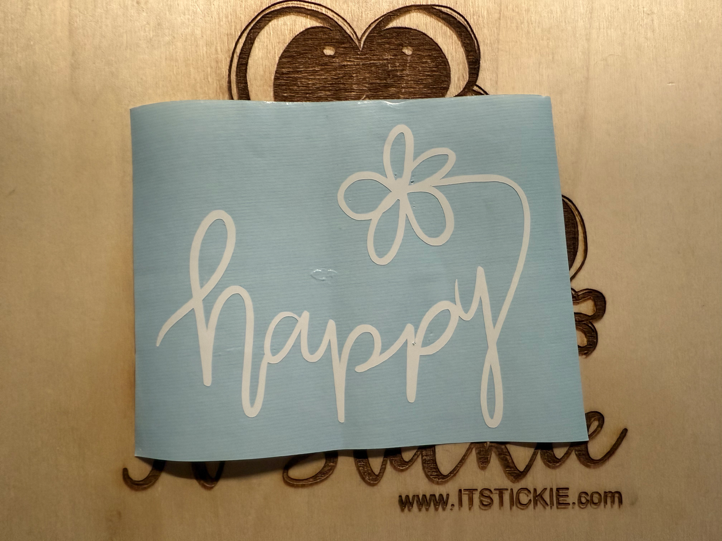Happy with Flower Decal image 0