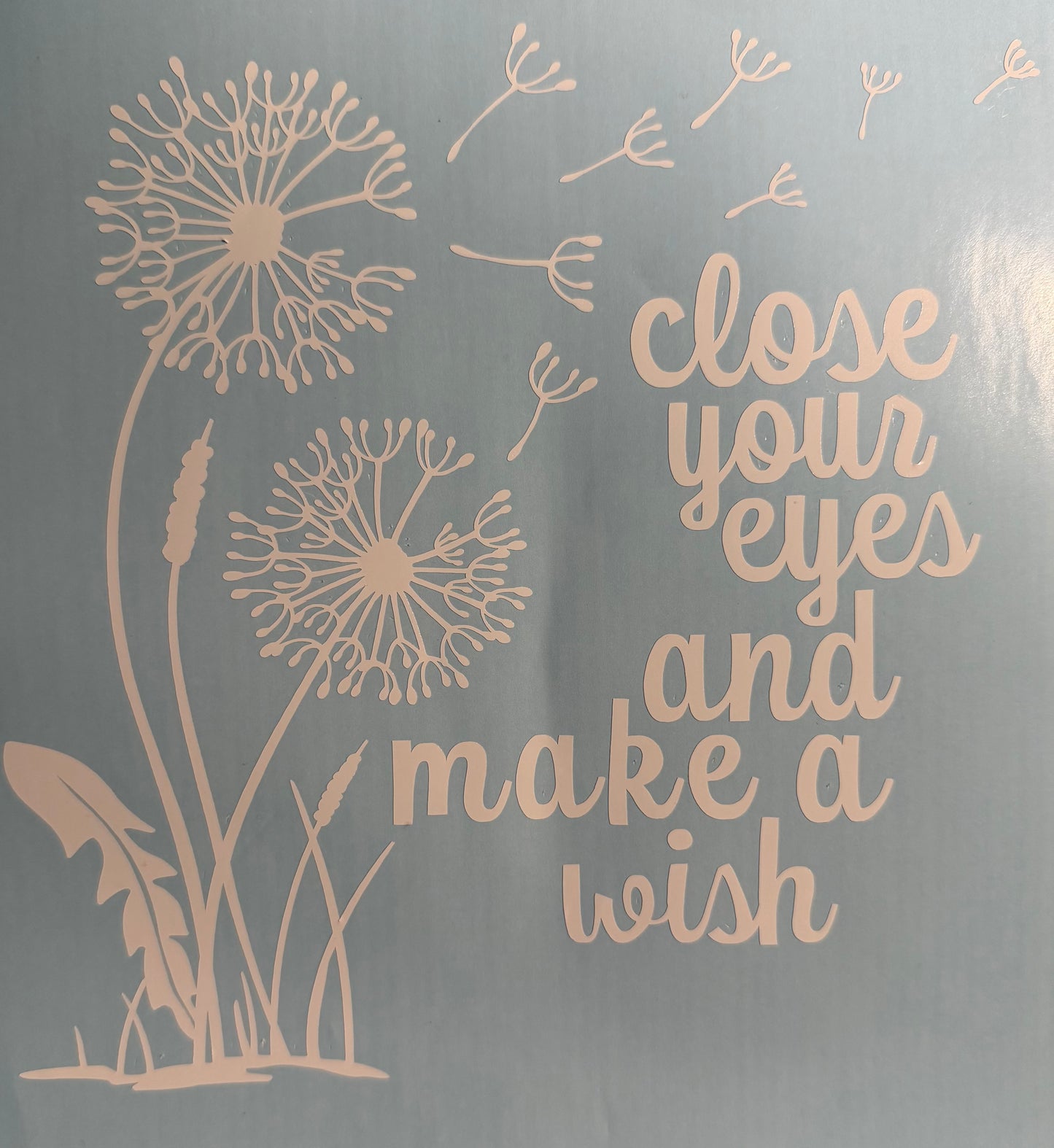 Close Your Eyes and Make a Wish Dandelion Decal