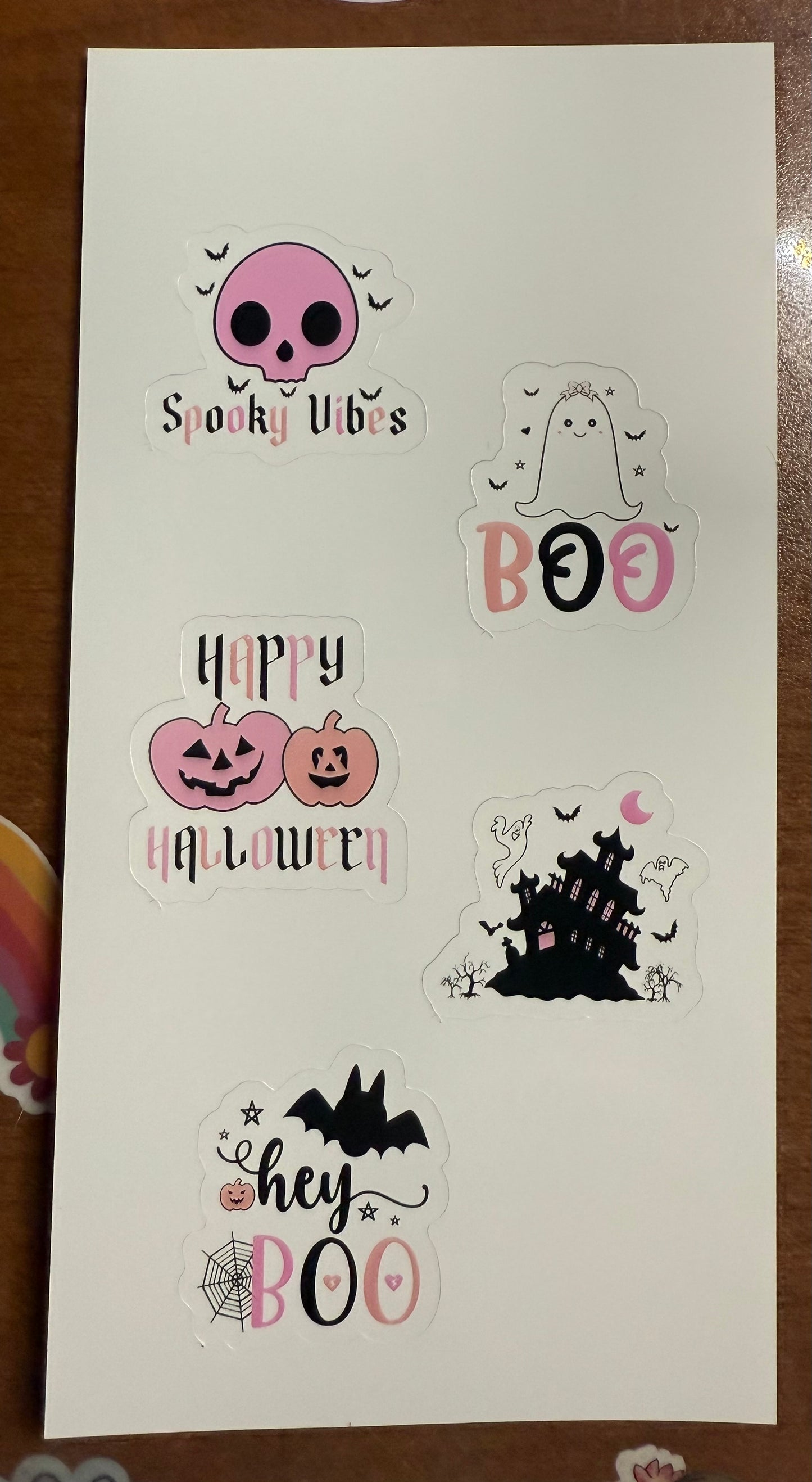 Pink Halloween Stickers