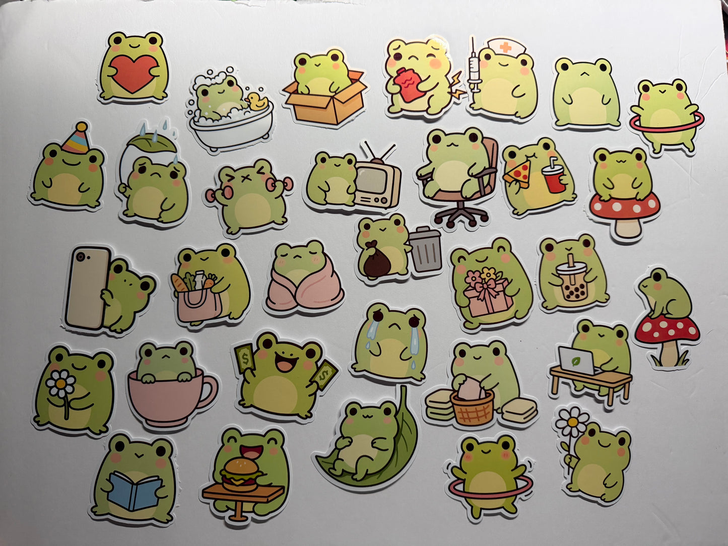 Kawaii Frog Sticker Collection