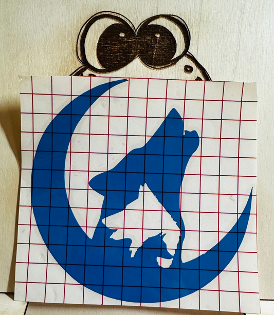 Wolves & Moon Decal image 1