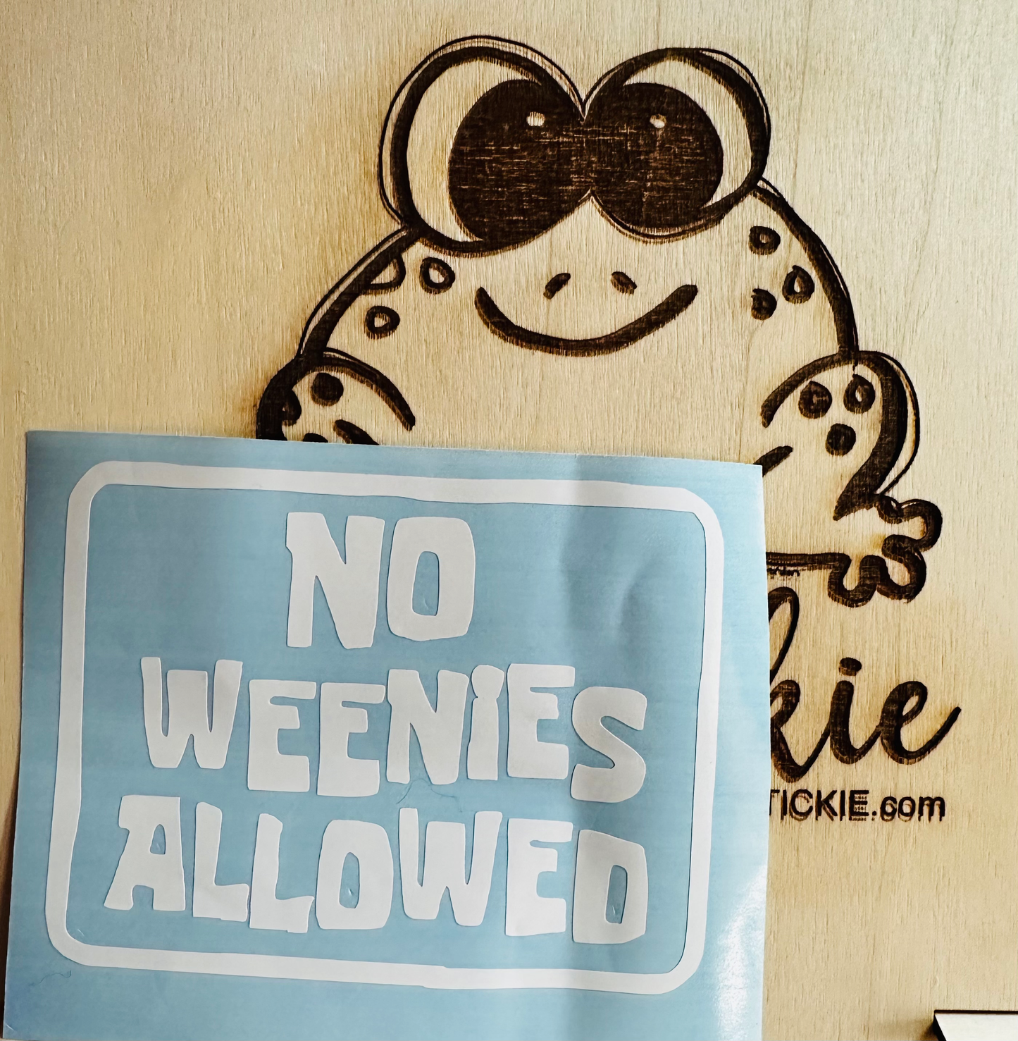 No Weenies Allowed Decal image 0