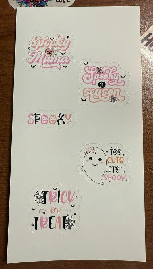 Pink Halloween Stickers