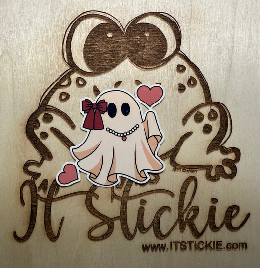 Heart Ghost sticker image 0