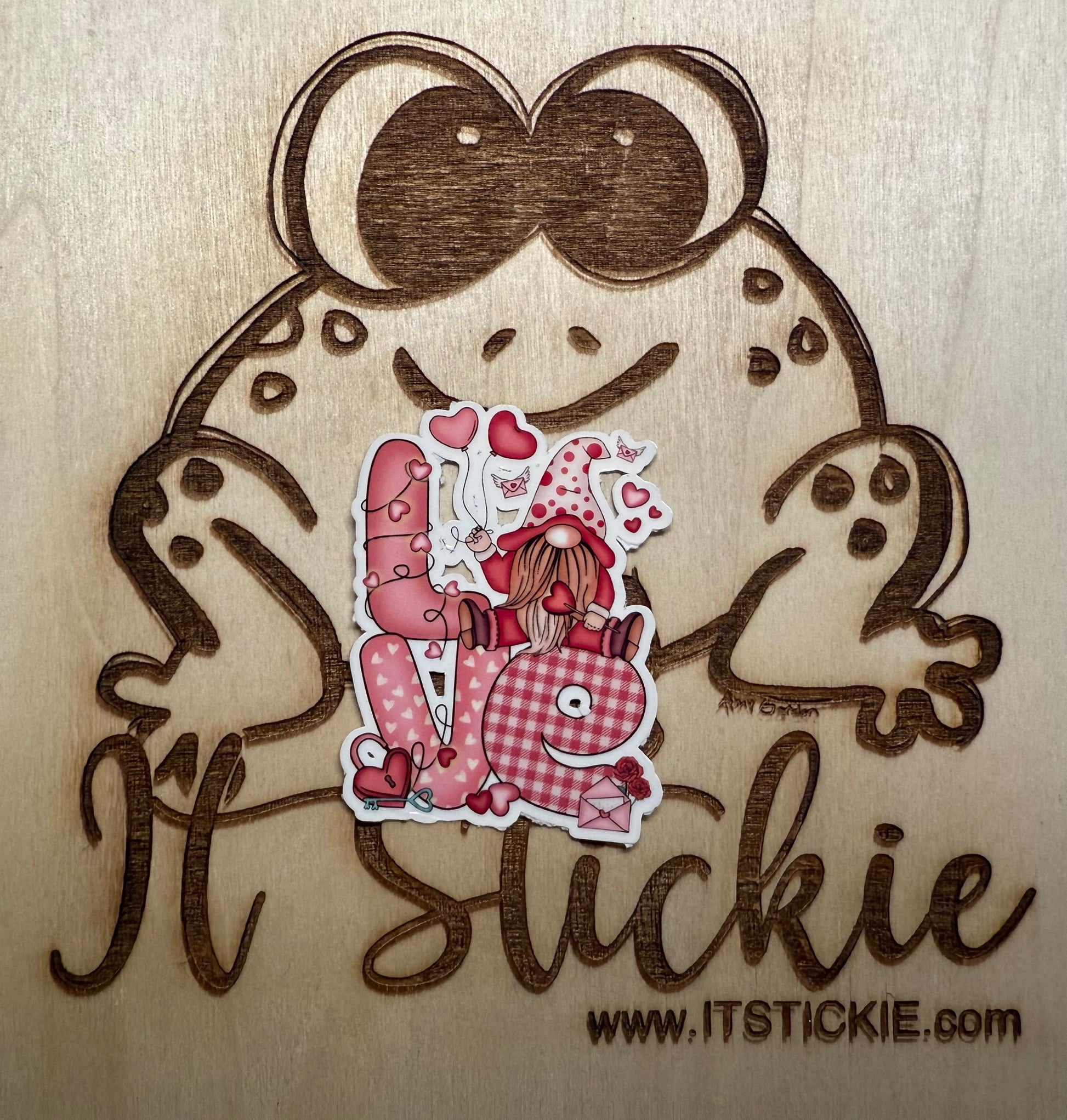 Valentine's Day Love Gnome Sticker image 0