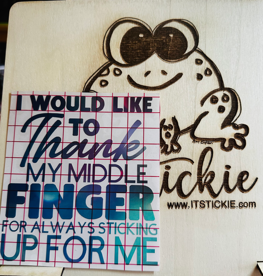 Middle finger Decal image 0
