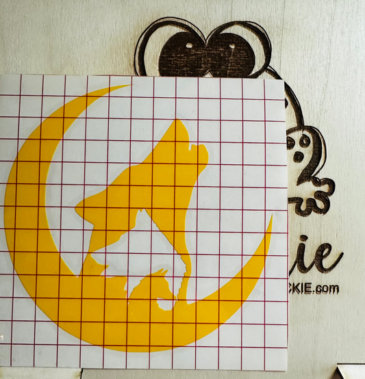 Wolves & Moon Decal image 0