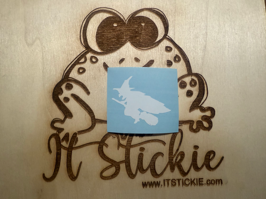 Witch Decal, Easter Egg Decal, Vinyl Decal Sticker, Car Accessorie image 1