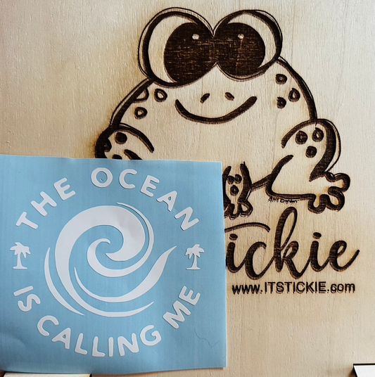 The Ocean is Calling Me Decal image 0