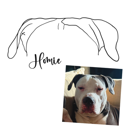 Custom Digital Pet Line Art – Minimalist Pet Portrait image 0