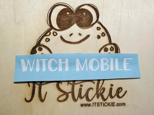 Witch Mobile Decal, Car Decal, Laptop Sticker, Vinyl Dec image 0