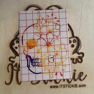 Flowers & Skull Decal image 2