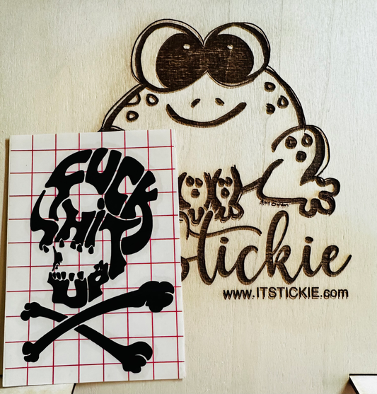 Fuck Shit Up Skull Decal image 0