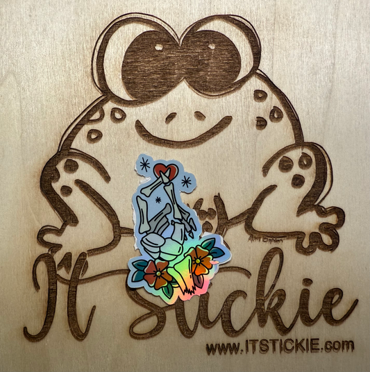 A Heart for you, skeleton hand Sticker image 0