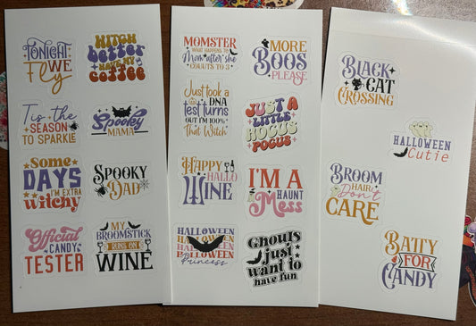Halloween Quotes Stickers