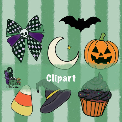 Spooky Sweets & Birthday Treats Hand Drawn Clipart
