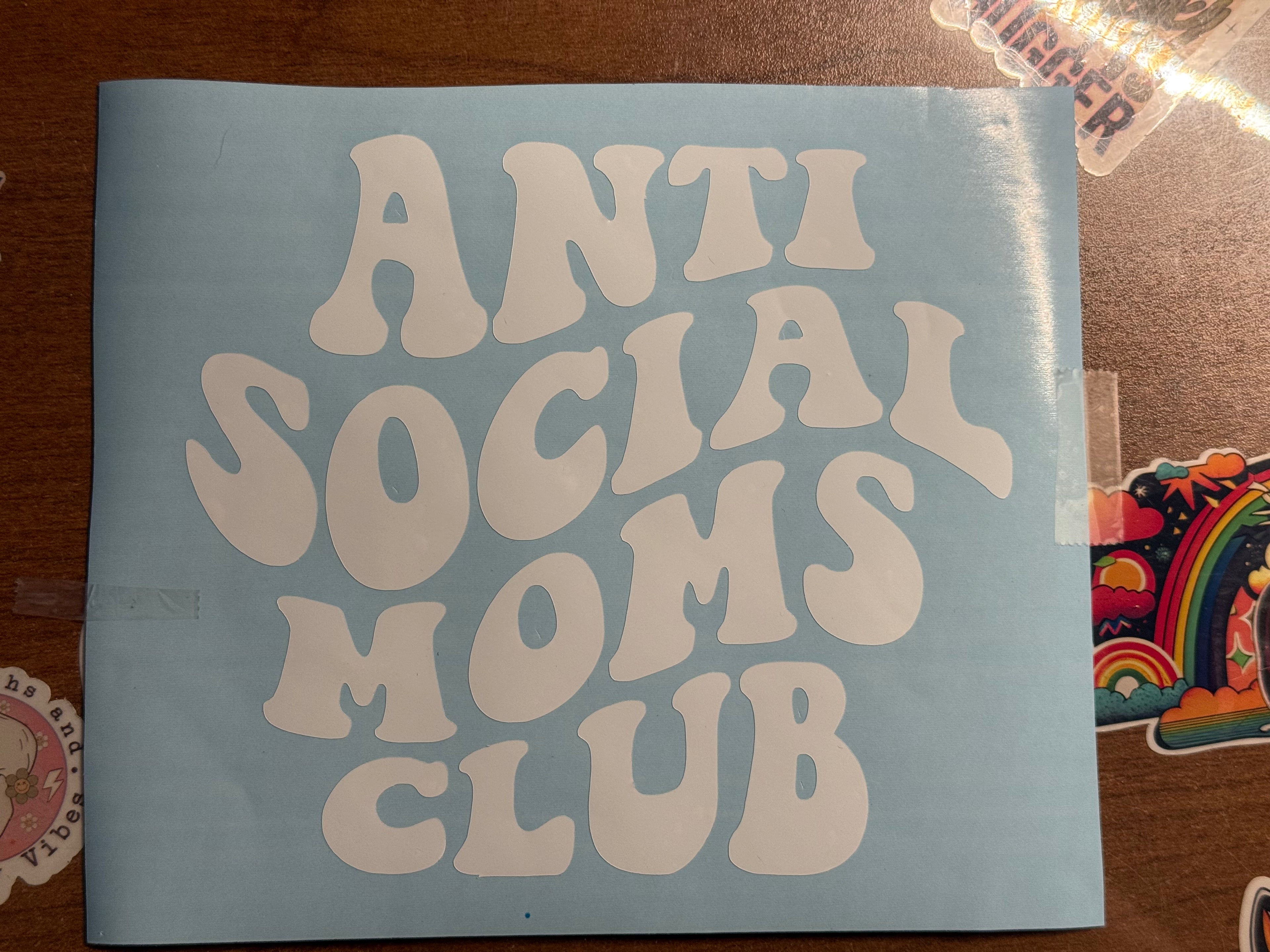 Anti-Social Moms Club Decal