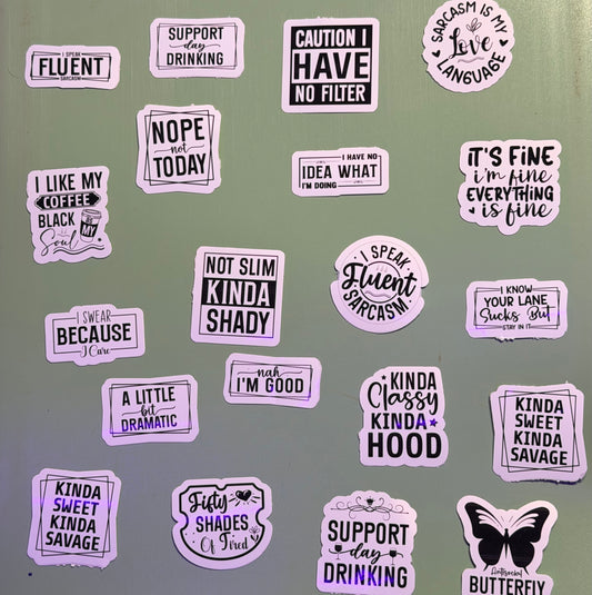 Sarcastic Quote Sticker Collection