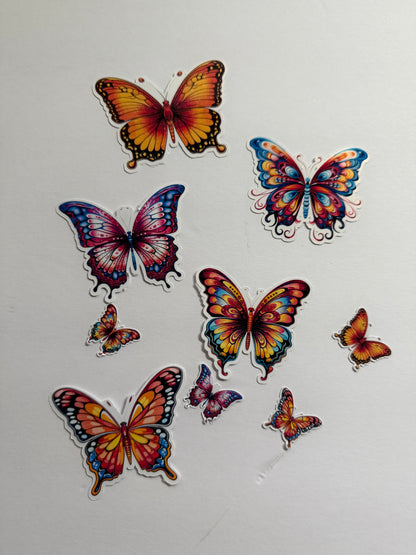 Butterfly Sticker Pack | 72-Piece Mixed Size Collection