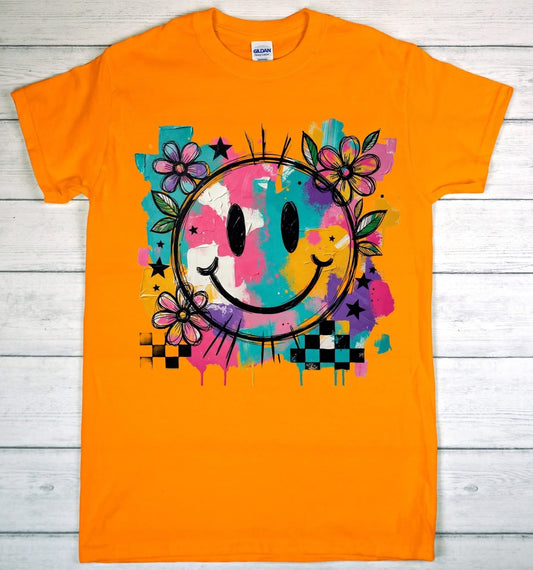 Retro Smiley Graphic Tee