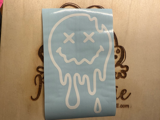Drippy Smiley Decal image 0