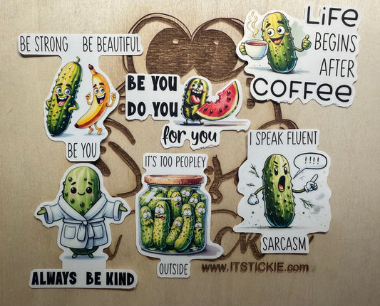 Funny Pickle Stickers image 0