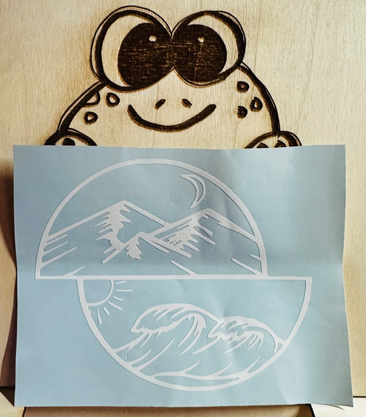 Mountains to the Ocean Decal image 0