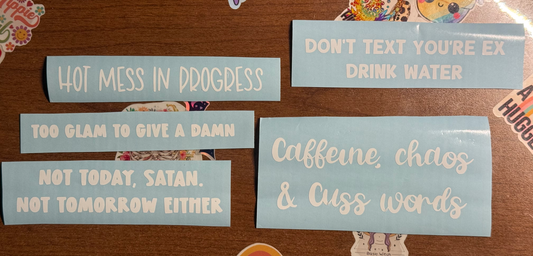 Sassy AF Sticker Bundle | Funny Quote Decals | Waterproof Vinyl Stickers for Wat image 0