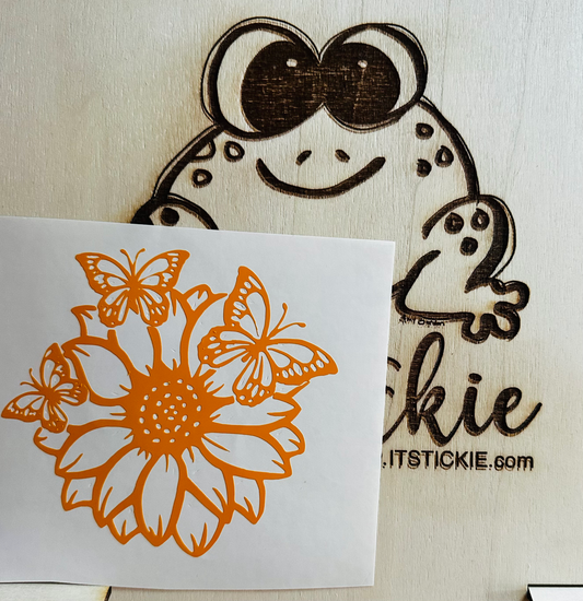 Sunflower/Butterflies Decal image 0